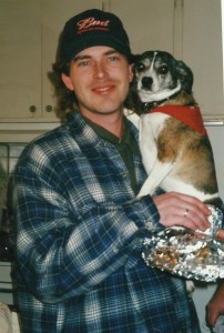 Pup Album, Puppy and Jon, Christmas 2000